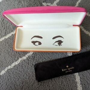 Kate Spade Pink and Orange Sunglasses/Eyeglasses Clam Shell hard Case